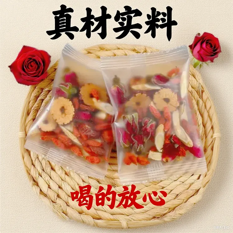 【热销】黄芪党参当归枸杞红枣玫瑰汤六宝茶独立包装女性茶