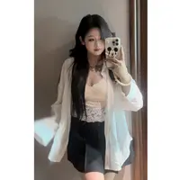 【小琳微胖女装】衬衣女夏季薄款后背开叉衬衫内搭夏季通勤气质套装