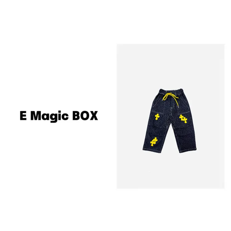E Magic Box童装“潮人杂志”儿童限量款弹力牛仔裤C0551