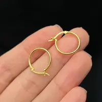 【鹿鸣】18K金大牌耳扣（小号）（内径10mm） 0.5g±0.1g G99