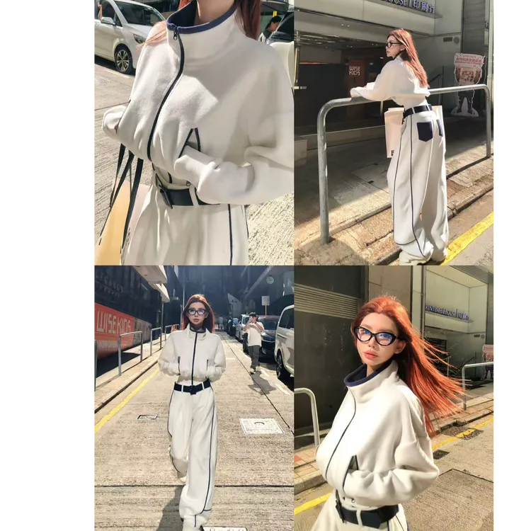 婉君【运动美学】加厚摇粒绒 秋冬立领夹克外套LWJ25D4TZ3575