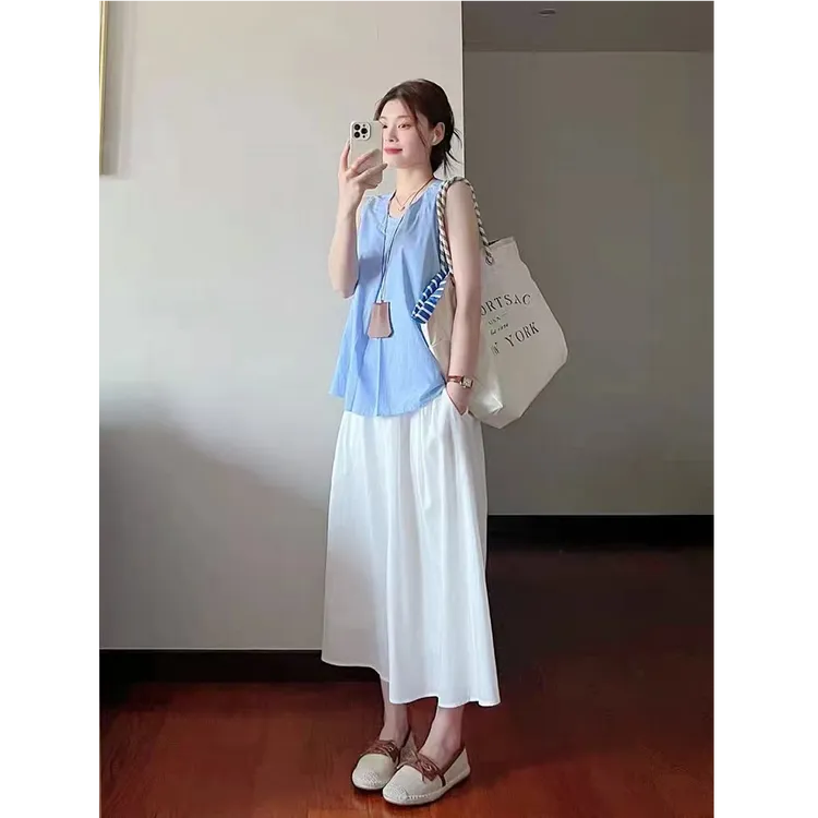 夏装搭配一整套盐系轻熟高级感小洋装御姐炸街气质上衣半身裙套装