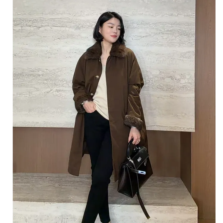 TANTAN 休闲宽松中长款秋冬鹅绒服3957