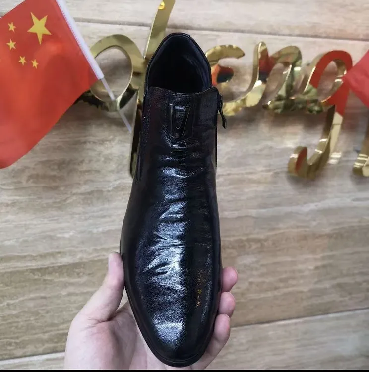 新款高品质男士全皮面休闲百搭时尚男鞋