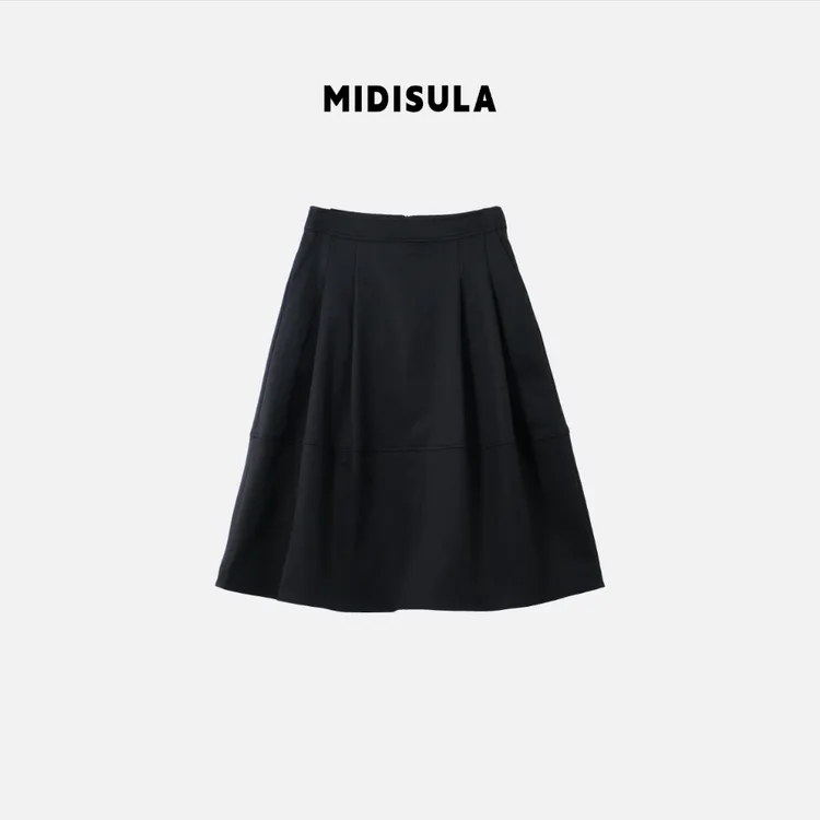 MDSL·新款时尚洋气新款潮牌女装气质慵懒半身赫本裙#01563