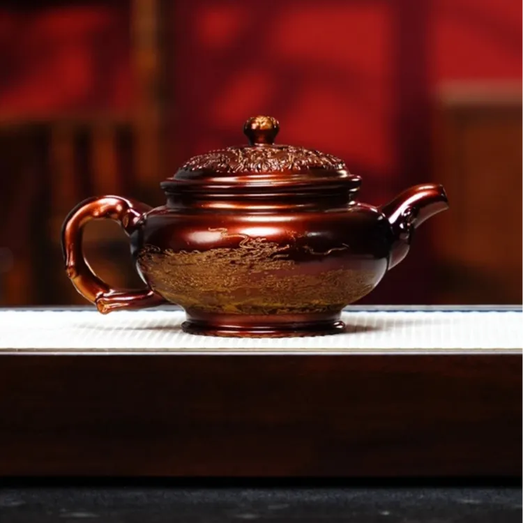 宜兴紫砂 掇只 火云烧 高运商品图