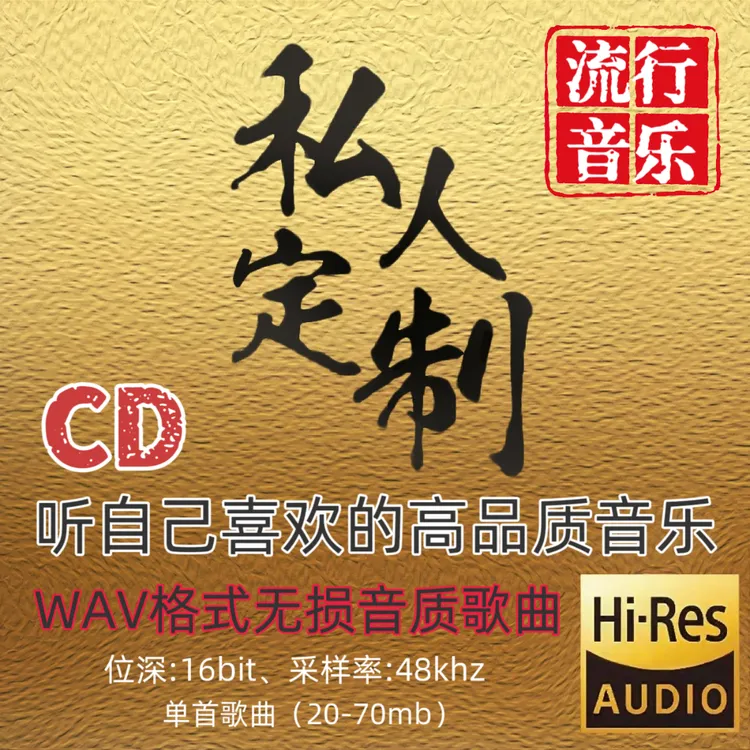 私人定流行音乐CD光盘