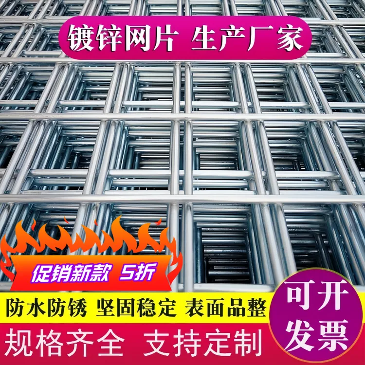 镀锌铁丝电焊网片小孔养殖围栏钢丝网养鸡狗笼加粗建筑铁网格栅栏