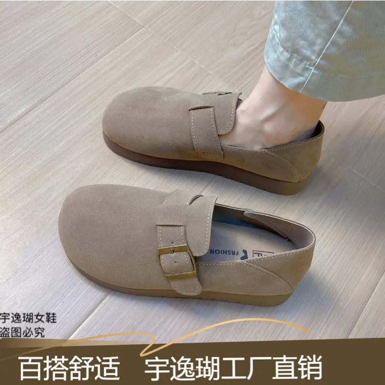 YYCORAL/宇逸瑚早秋厚底软底透气勃肯鞋复古韩版百搭女款女鞋