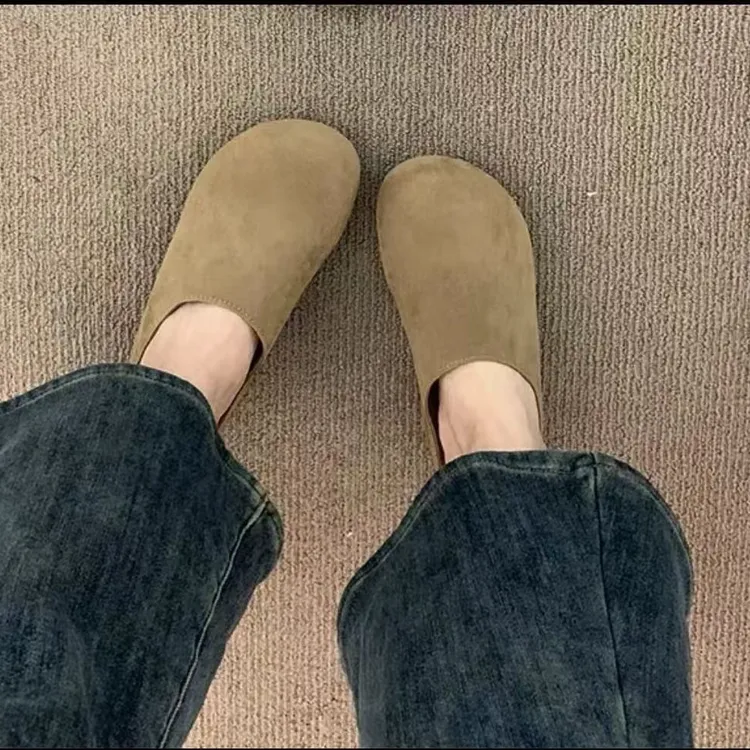 经典复古简约风包头勃肯拖鞋休闲舒适女鞋3919