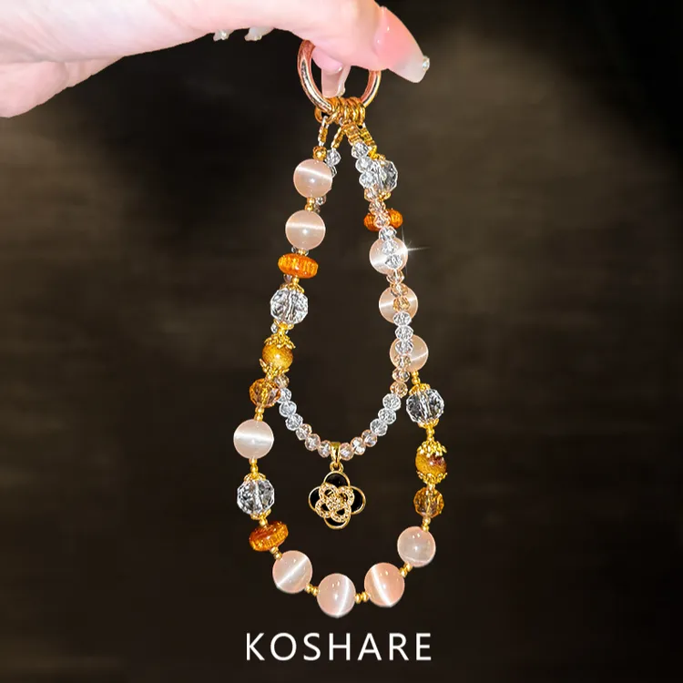 【时来运转】初秋爆闪水晶水钻斜挎可背手腕手机链挂绳高级感网红款