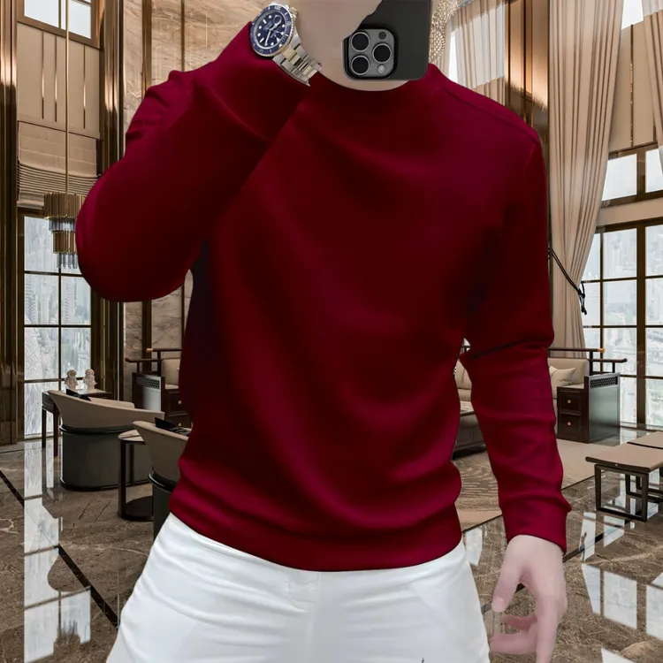 卫衣男卡通动漫字母加绒秋冬圆领打底长袖卫衣修身时尚上衣套头衫