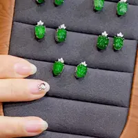 【逍遥】天然A货翡翠叶子耳饰*CXY/0203/多样性发/1对