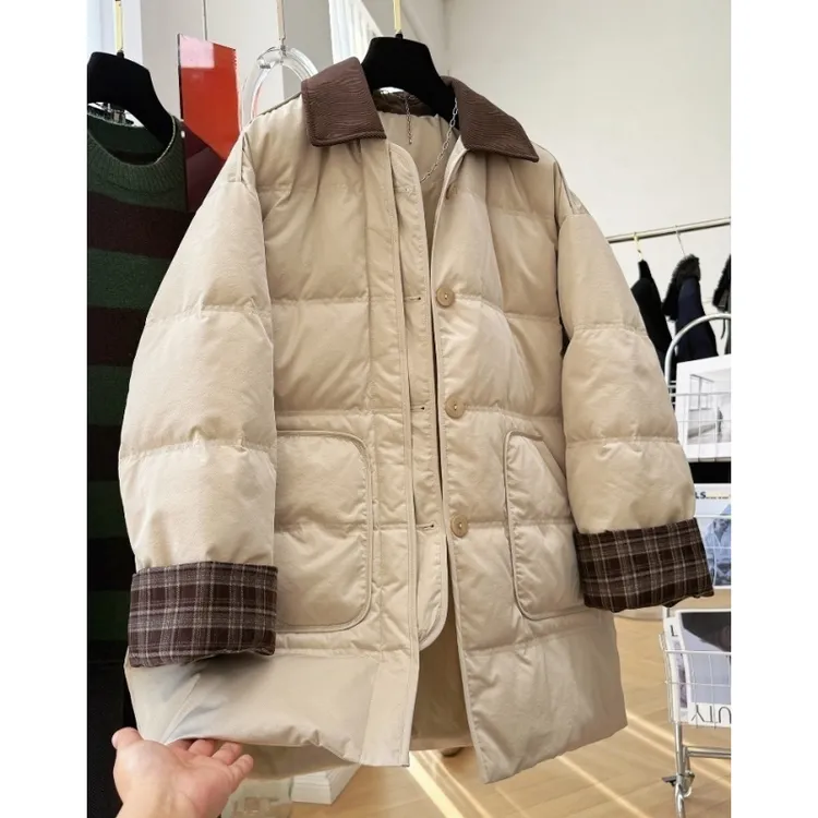 2025新款高级感时尚巴恩风中长款面包服女冬季巨好看的保暖外套