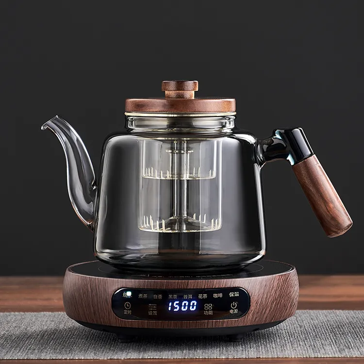 蒸煮一体泡茶壶2025新款大容量防爆家用玻璃侧把壶烧水养生茶具