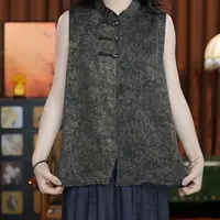 夜峥（灰金）新中式马甲盘扣马夹上衣