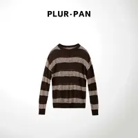 PLUR·PAN时尚百搭撞色条纹针织衫