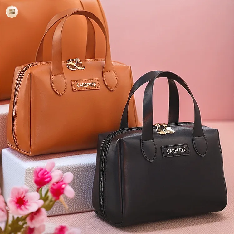 美拉德化妆包女手提分区收纳大容量便携高端护肤品收纳包2025新款