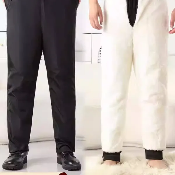 秋冬季羊皮皮毛一体棉裤保暖抗寒防风羊皮毛加厚棉裤户外保暖棉裤