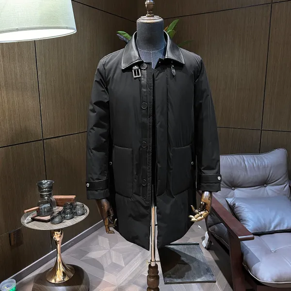 【腔调有感 石墨烯内胆】2025冬装新款男士高品质中长款保暖羽绒服