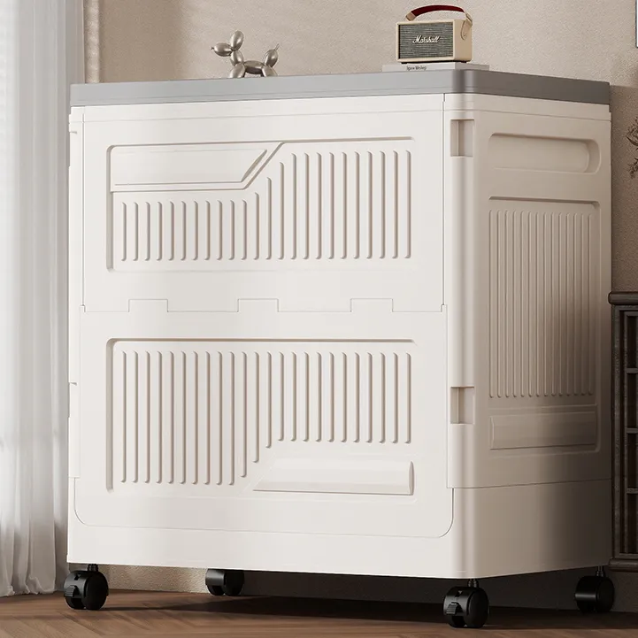 可折叠收纳柜家用客厅储物箱卧室衣服移动收纳箱玩具整理柜大容量