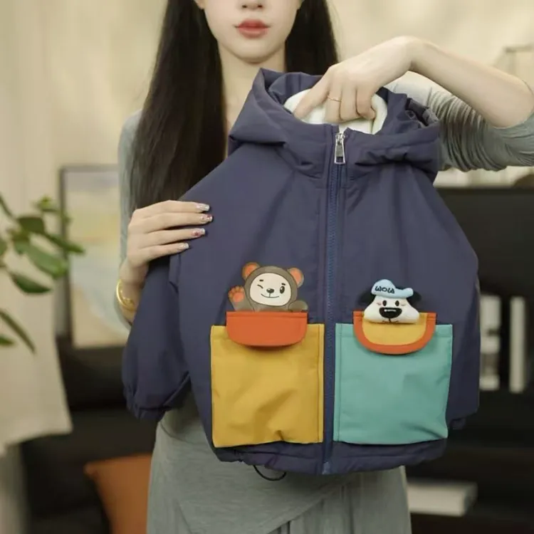 男童棉衣加绒加厚2025新款男宝保暖洋气夹棉棉服冬装二棉上衣外套