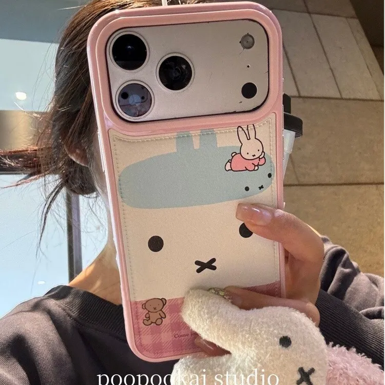 贝雷帽米菲适用苹果17手机壳13/14ProMax卡通iPhone16/INS风17P