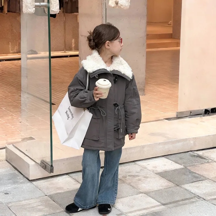 女童棉服2025冬季新款韩系加厚外套夹棉中大童洋气休闲保暖派克服