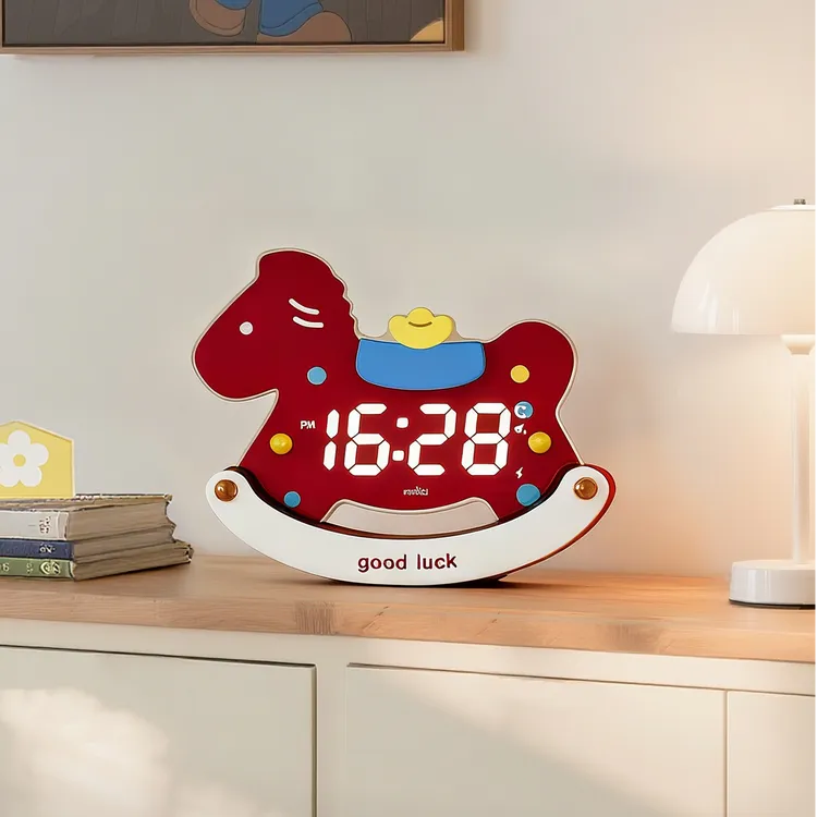 美世达马年钟表摆台时钟摆件桌面座钟台钟件网红钟表客厅家用挂钟