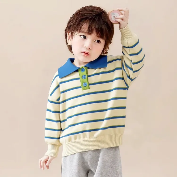 【100棉】男童毛衣polo秋全棉衣服秋儿童外套童装宝宝卫衣上衣童装