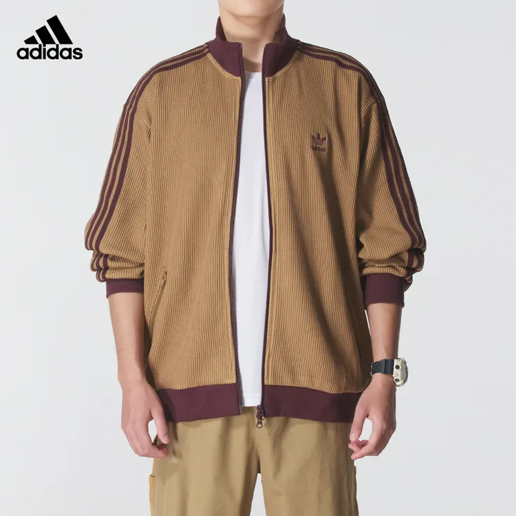 【流光风】阿迪达斯三叶草外套男秋季新款运动服时尚针织夹克KC2620