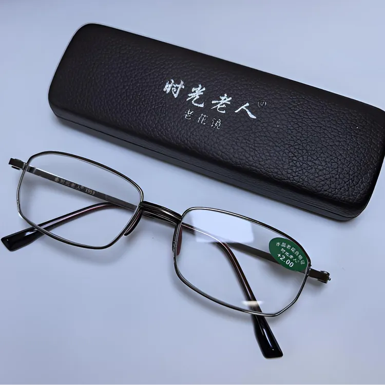 时光老人品牌水晶老花镜东海水晶石头眼镜润目镜日夜通戴专业定制