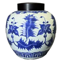 25290283x青花花卉纹罐