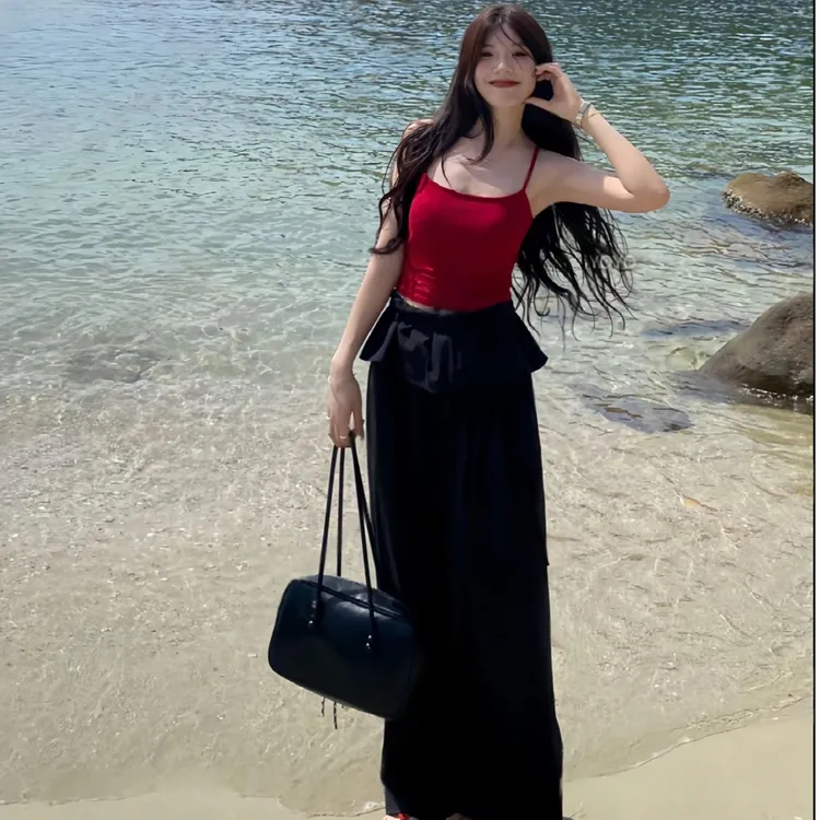美拉德复古阔腿裤2025裤子网红款纯欲慵懒风女装优选高端有型爆款