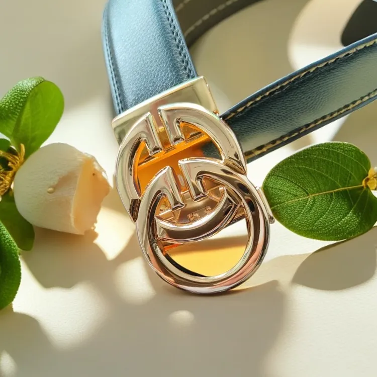 男士皮带真皮本命年腰带高档马年送老公男友礼物双扣礼盒腰带双G