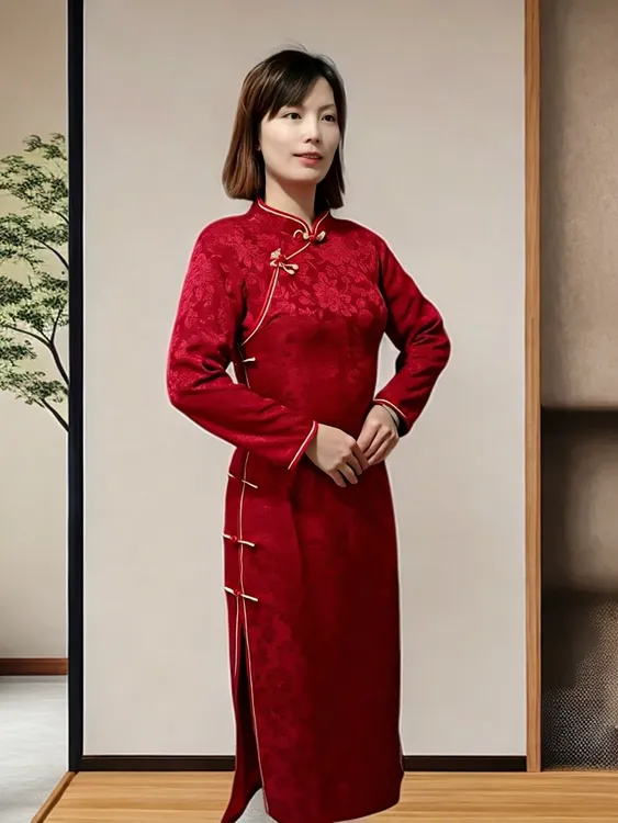 【好运连连】2025中国风中式婚庆夏秋季红色旗袍显瘦时尚A10