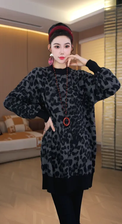 加厚保暖【灰域猎豹】秋冬必备时尚洋气上档次毛衣上衣-1552#