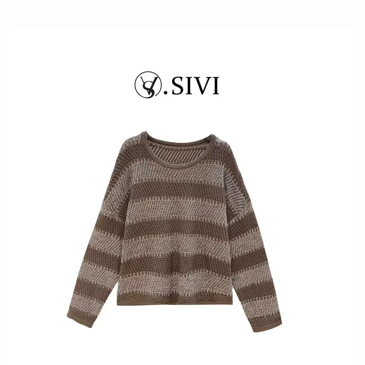 熙薇【霁青初透】2025早秋休闲百搭宽松时尚轻奢新款上衣H3775