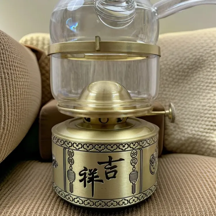 吉祥如意纯铜空气灯潮汕功夫茶具煮水神器