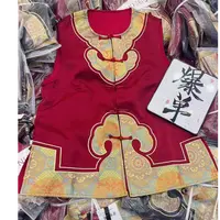 D25022秋新款盘扣花朵提花时尚国风马甲