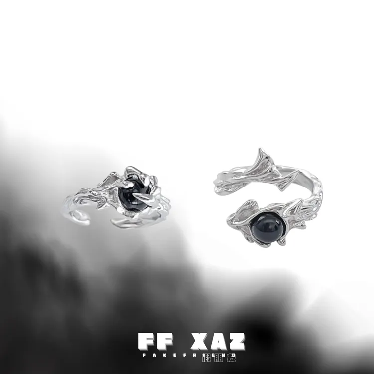 合金戒指 FF假朋友丨黯系列缠绕无性别小众可调节冷淡风指环男女