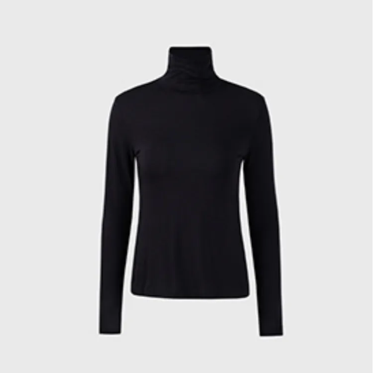 Syan【堆堆领打底衫】新款洋气时尚保暖长袖百搭纯色休闲卫衣