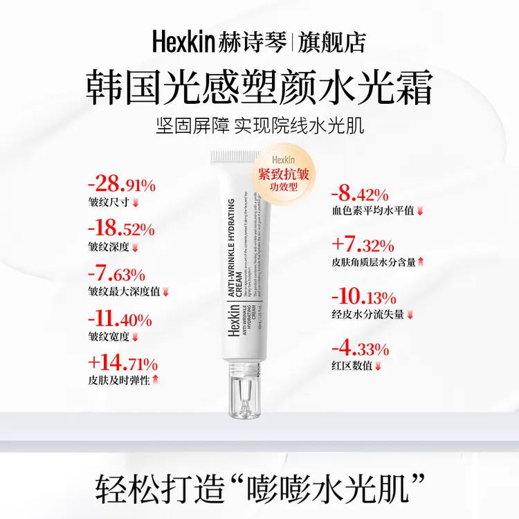 HEXKIN赫诗琴光感塑颜水光霜保湿抗皱紧致肌肤水光面霜DD