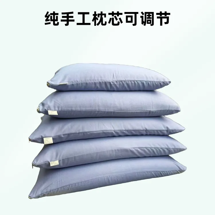 纯手工制作双层加厚加密荞麦壳内胆枕芯带独立拉链荞麦枕头