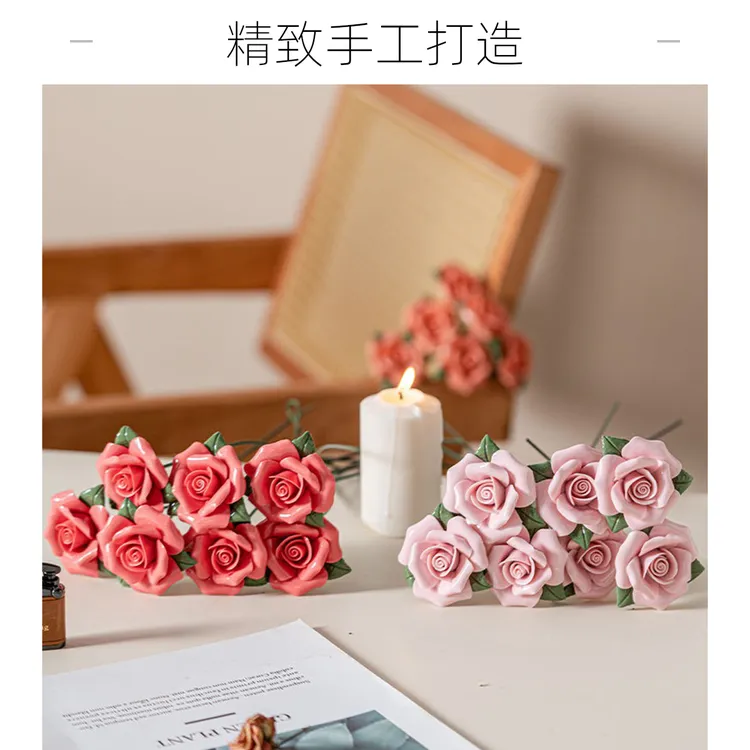 新款手工玫瑰手作非遗永生花婚房装饰情人节礼物高级感逼真仿真花