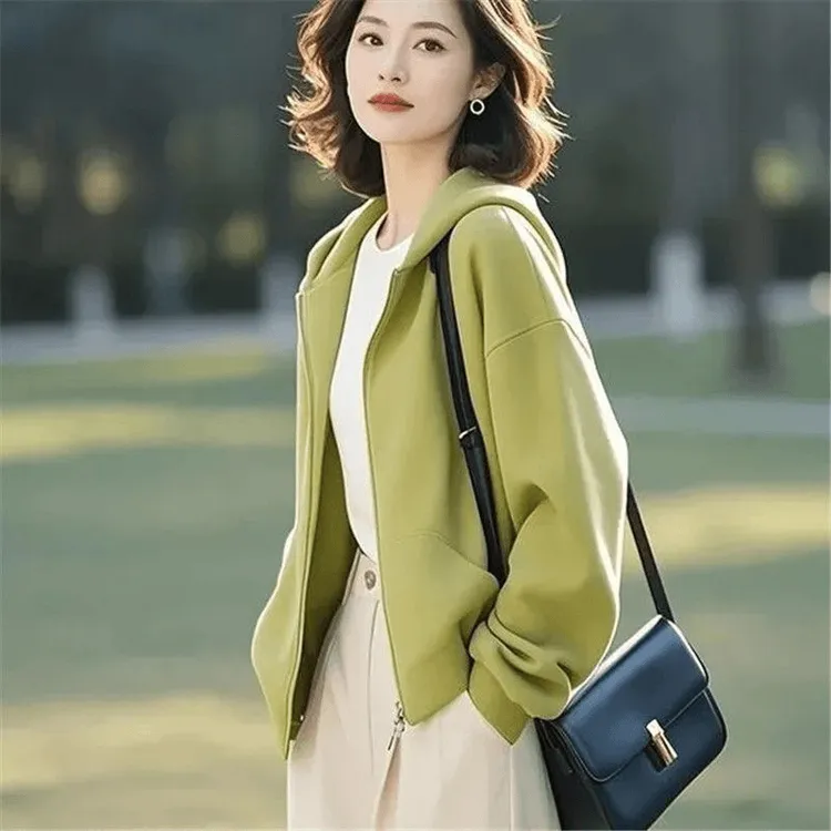 【婉如新生】2025秋冬新款开衫宽松卫衣休闲韩版百搭减龄设计感外套