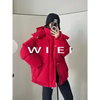 《WI EI》滑雪季*95安心鹅绒重磅廓形加厚保暖防风连帽羽绒服24287