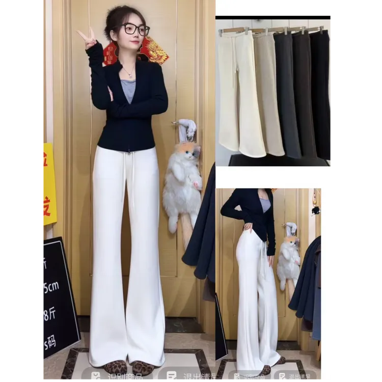 加绒微喇版本  lu系升级2.0版本超模裤磨毛加绒修身显瘦休闲裤