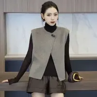【叠穿神器】绵羊毛高奢马甲 秋冬时尚通勤简约小个子毛呢背心25575
