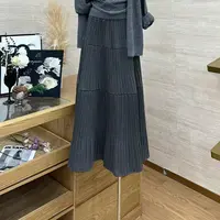 【循环心动】三重温柔度假风简约高腰显瘦垂感半裙-9580-1238